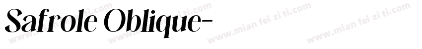 Safrole Oblique字体转换